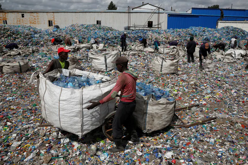 Colorful recycling bins for waste collection